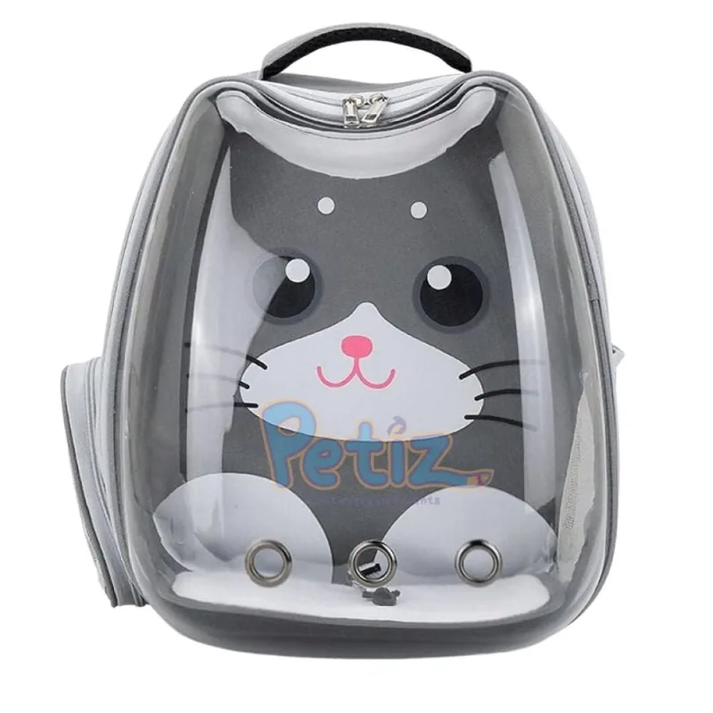 Sac à dos de transport transparent respirant pour Chat en forme de chat Hello Kitty
