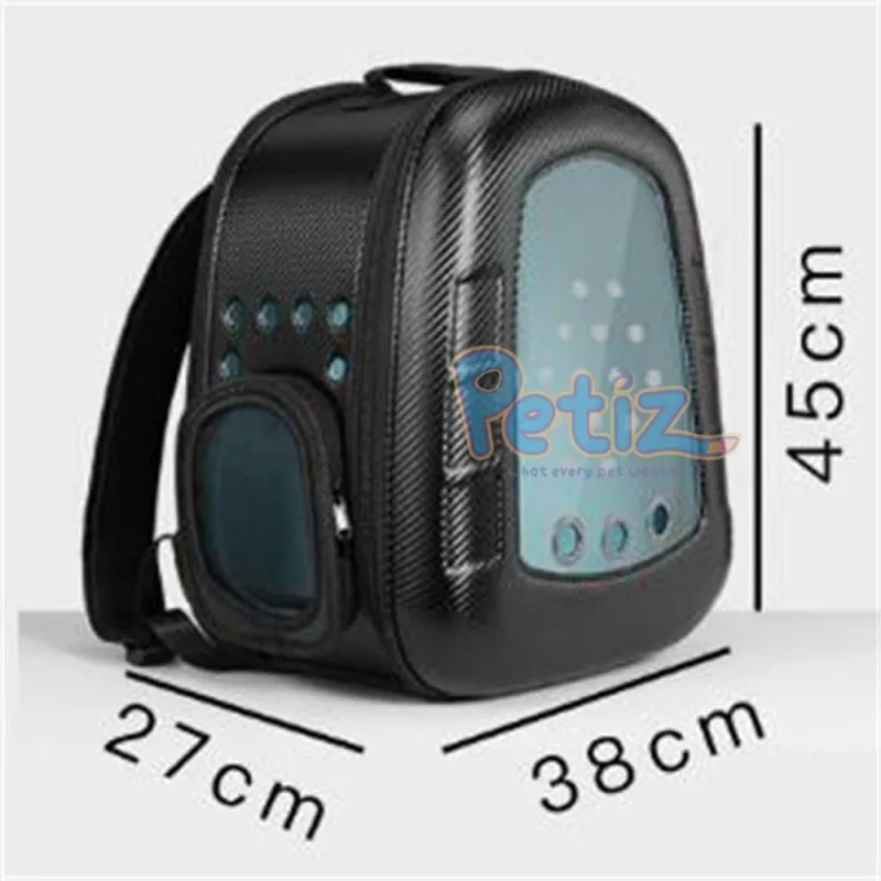 Sac à dos pour chat et chien Black Carbon Chic pour transport Maroc