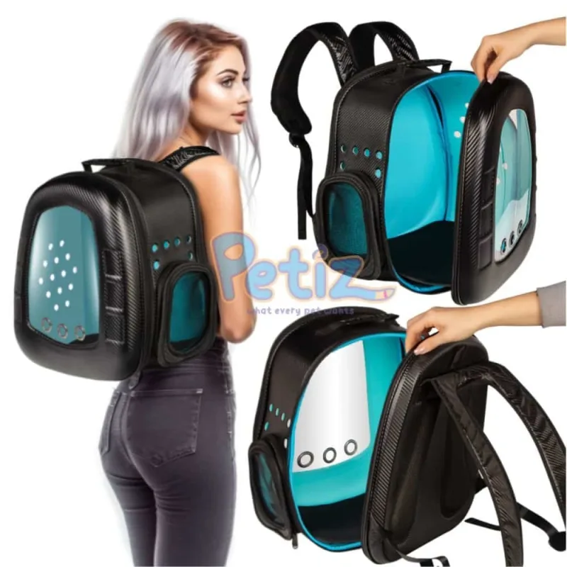 Sac à dos pour chat et chien Black Carbon Chic pour transport Maroc