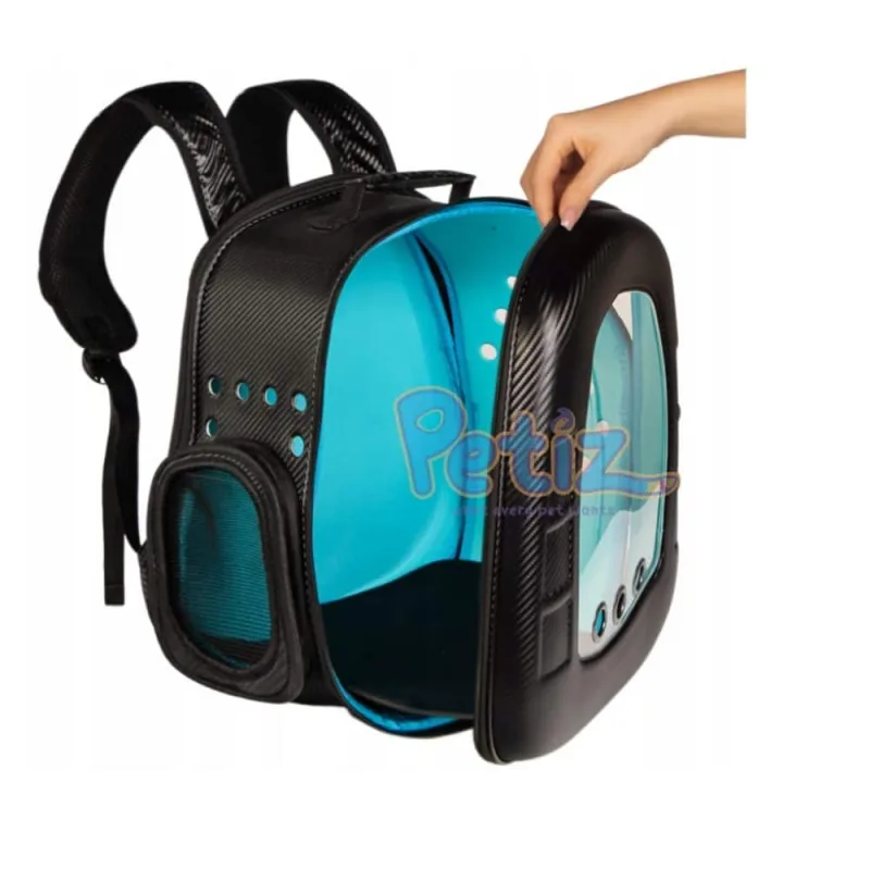 Sac à dos pour chat et chien Black Carbon Chic pour transport Maroc
