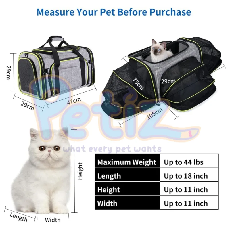 Sac de Transport pour chat et chien cabine avion – Pratique, confortable et homologué pour voyager en toute sécurité