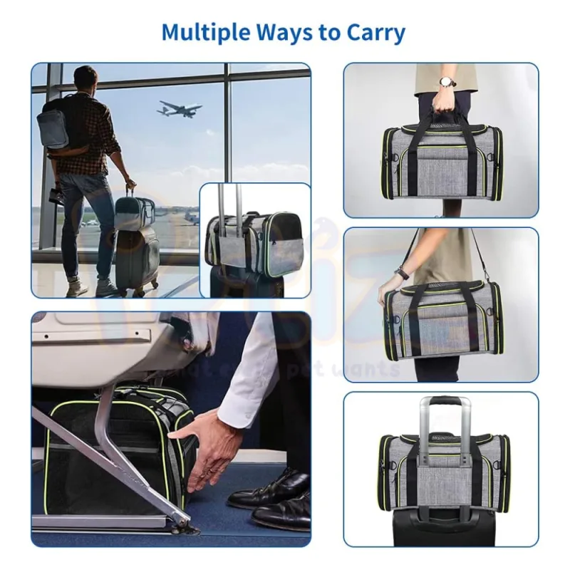 Sac de Transport pour chat et chien cabine avion – Pratique, confortable et homologué pour voyager en toute sécurité