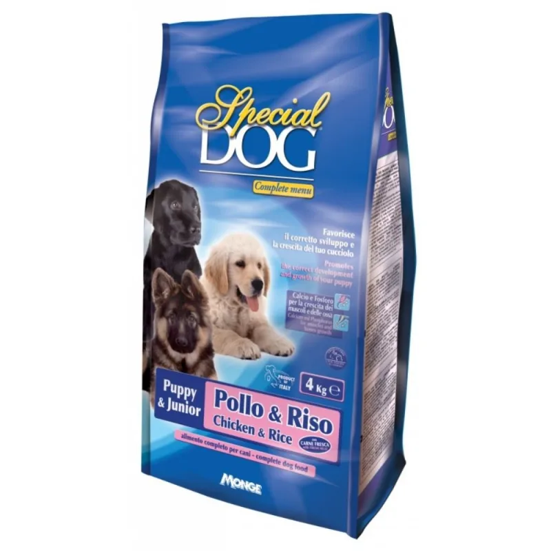 Special Dog Puppy & Junior – Croquettes au Poulet et Riz pour Chiots, Jeunes Chiens et Femelles Gestantes/Allaitantes