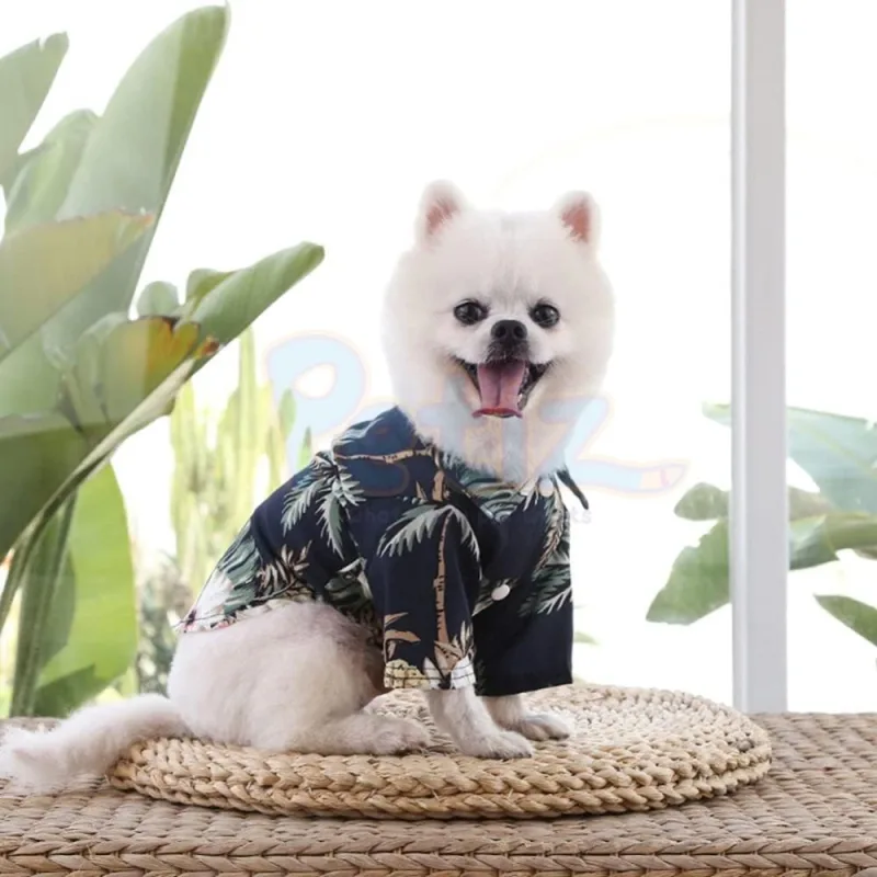 T-shirt Chemise pour chien et chat Style Hawaïen Vêtements D’été