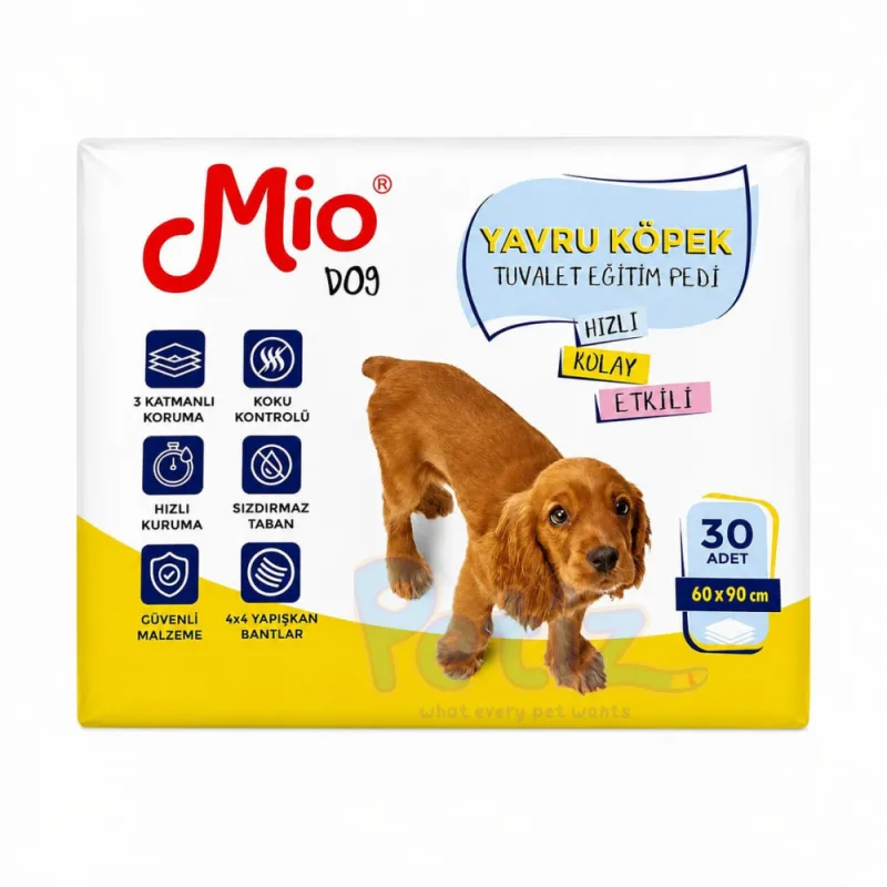 Tapis Absorbant Mio pour Chiots 60 × 90 cm – 30 Pièces | Protection Anti-Fuites & Contrôle des Odeurs