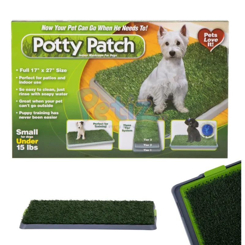 Tapis d’Apprentissage Toilette pour Chien Large– Tapis Hygiénique Réutilisable avec Bac Collecteur et Gazon Artificiel pour Chiots, Chiens, Chats et Petits Animaux