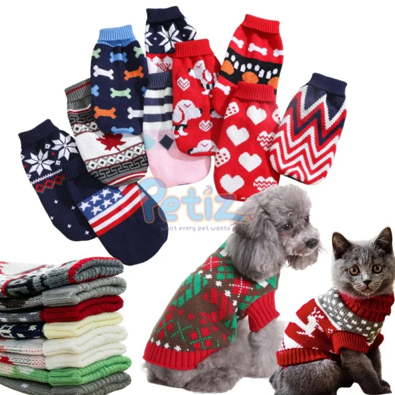 Tricot d’Hiver pour Chat et Petit Chien – Tissu Doux et Isolant – Conception Facile sans Fermeture Compliquée