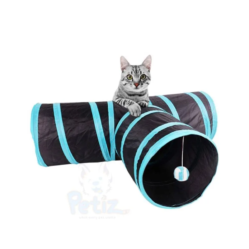 Tunnel Pliable pour Chat – Jouet Respirant en Papier Renforcé, Baril de Forage d’Intérieur, Accessoire Ludique et Durable pour Chaton et Chat Adulte
