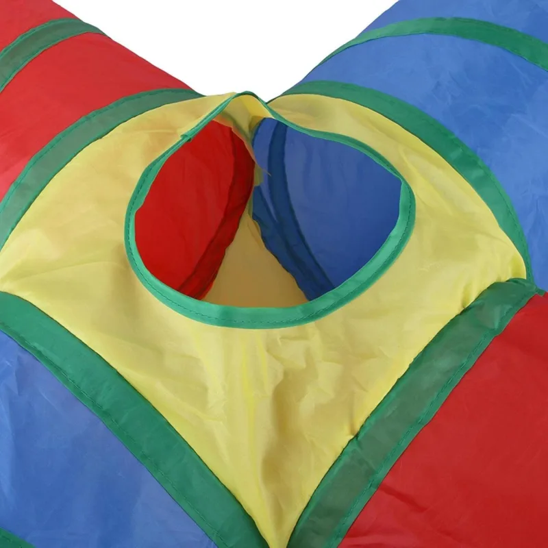 Tunnel pour Chat 4 Voies Coloré – Jouet Pliable d’Intérieur pour Se Cacher, Explorer et Jouer – Tube Ludique Multifonction