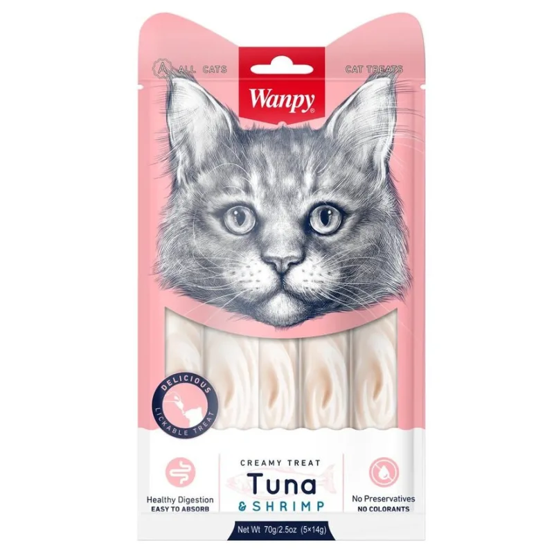 Wanpy Friandises à Lécher Thon & Crevette pour Chat ( × 5)