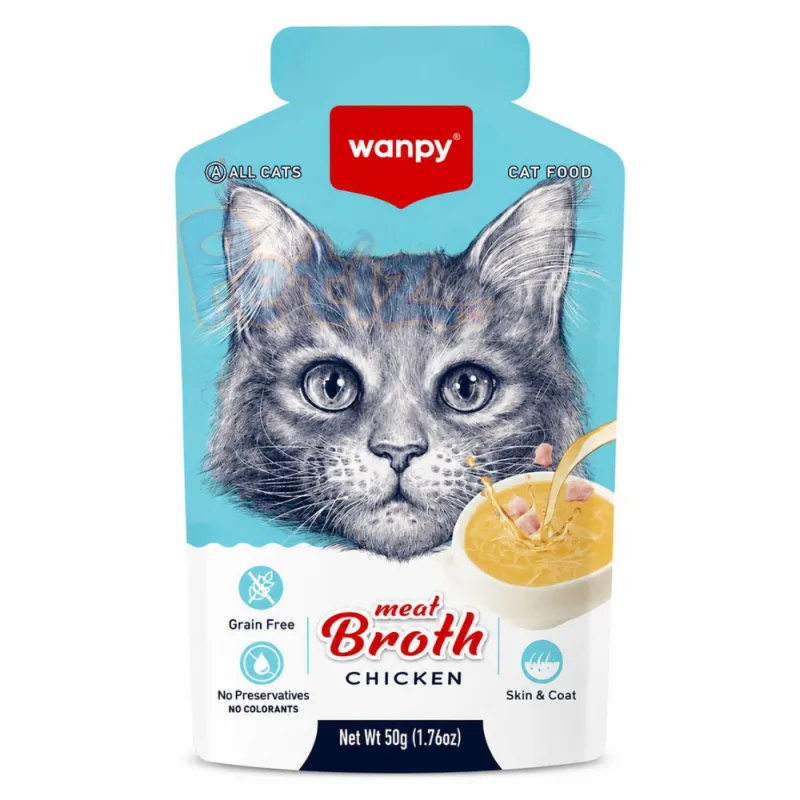 Wanpy Meat Broth Chicken – Soupe au Poulet pour Chat