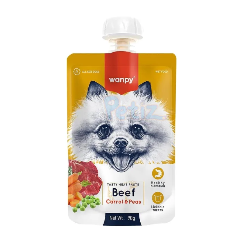 Wanpy Tasty Meat Paste – Bœuf Frais & Carottes