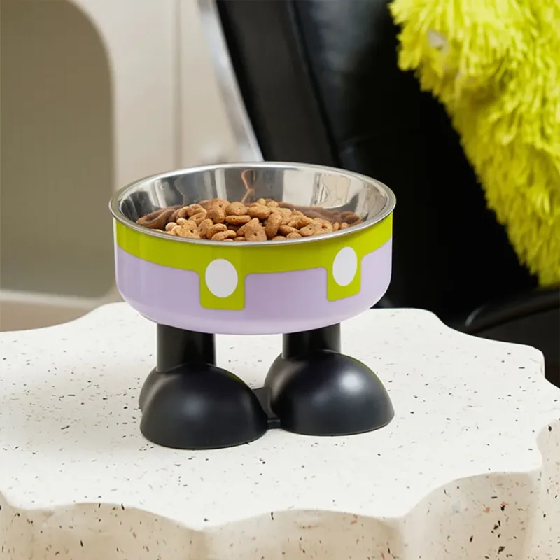 ZenPets Gamelle Haute pour Chat et Chien – Bol Surélevé Ergonomique en Inox, Antidérapant, Confort de Repas pour Animaux Domestiques
