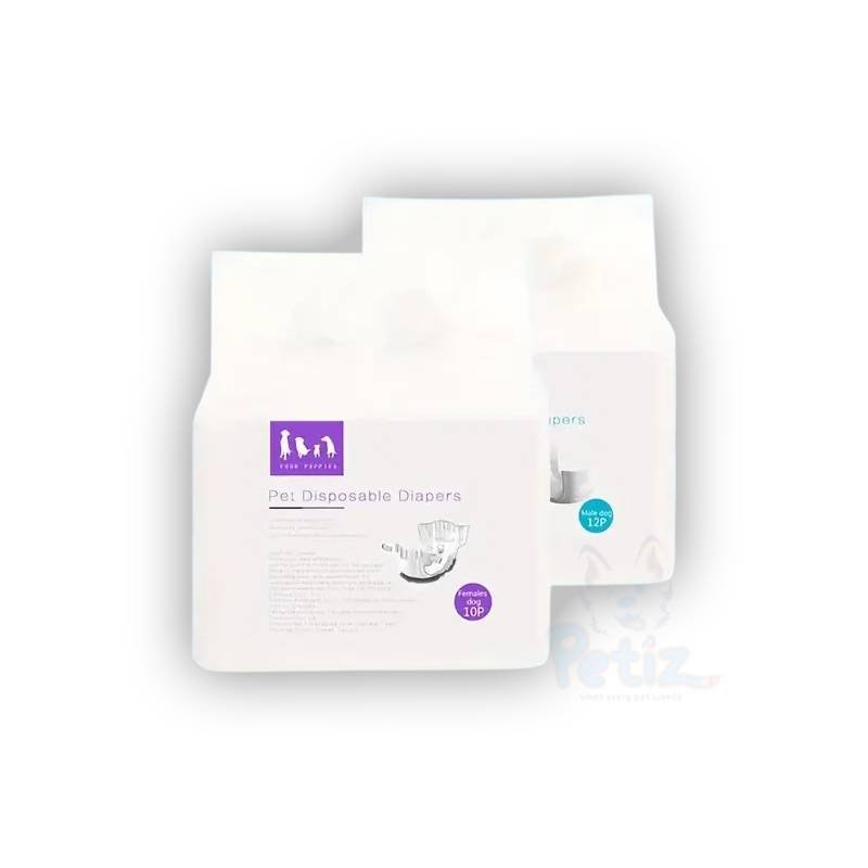 Couche Étanches Pour Chats et Chiens de Petite Taille- Tissu Ysiolo Non Tissé Confortable – Taille S-Femelle