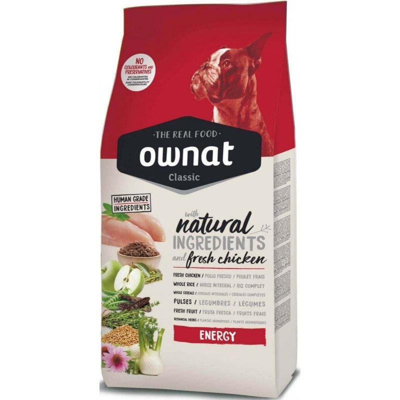 CROQUETTES OWNAT CLASSIC ENERGY AU POULET POUR CHIEN ADULTE ACTIF