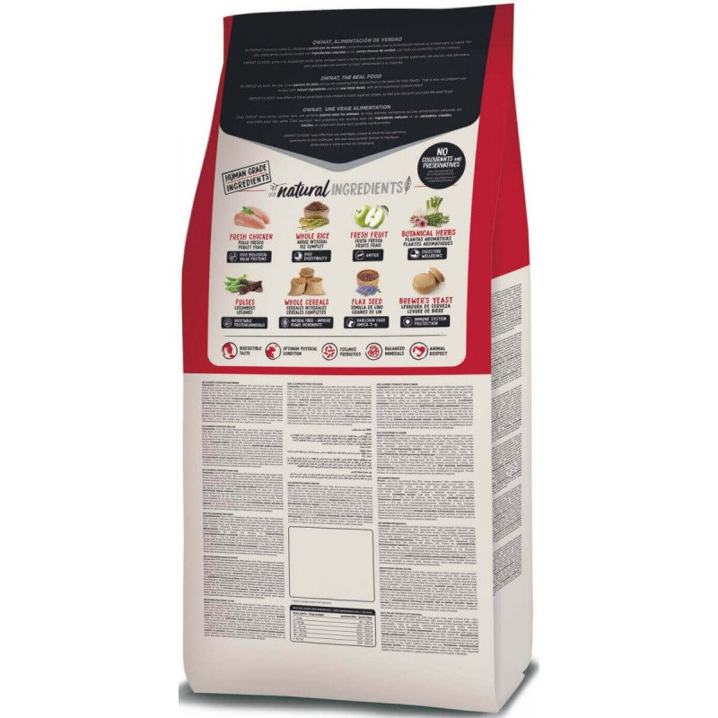 CROQUETTES OWNAT CLASSIC ENERGY AU POULET POUR CHIEN ADULTE ACTIF