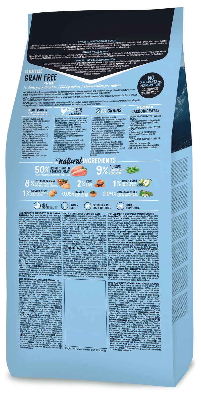 Croquettes Ownat Grain Free Prime Kitten Nutrition Idéale pour Chatons et Chattes en Gestation