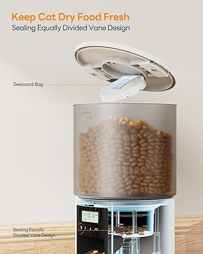 Distributeur automatique de nourriture pour chat : distributeur automatique de nourriture pour chat avec minuterie – Gamelle avec distributeur automatique de nourriture