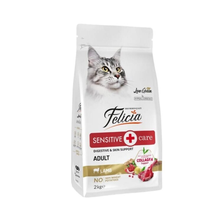 Felicia Sensitive Care Adulte à l’Agneau – Croquettes Hypoallergéniques pour Chat Sensible