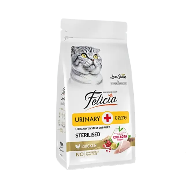 Felicia Urinary Care Sterilised – Aliment super premium complet pour chats stérilisés (Poulet, )