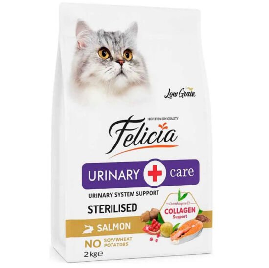 Felicia Urinary Sterilised Saumon – Croquettes Hypoallergéniques pour Chat Stérilisé | Santé Urinaire & Contrôle du Poids