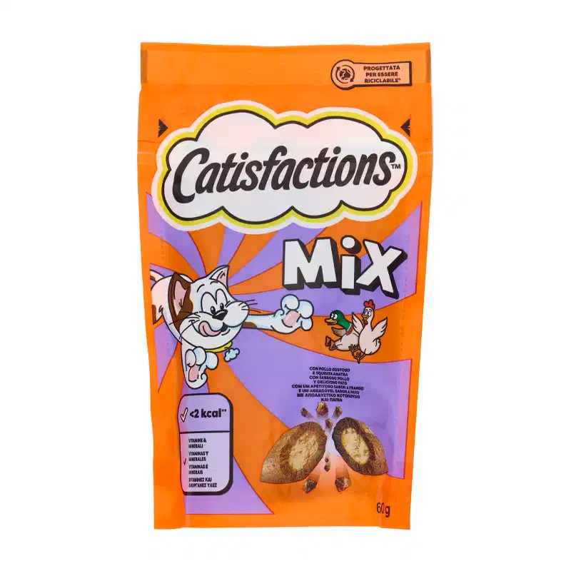 Friandises Catisfactions au Poulet & Canard pour Chat – Snack Croquant Riche en Vitamines