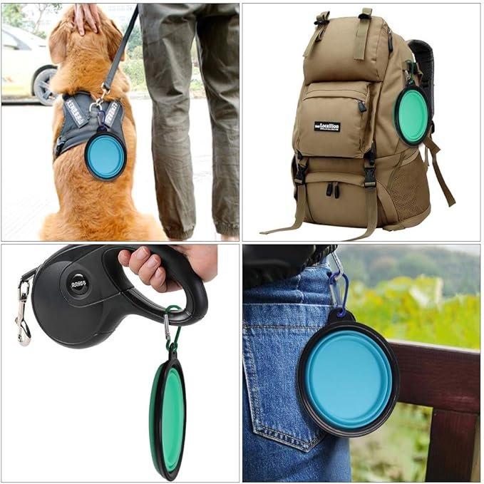 Gamelle Chien de voyage pliables en silicone pour animal domestique