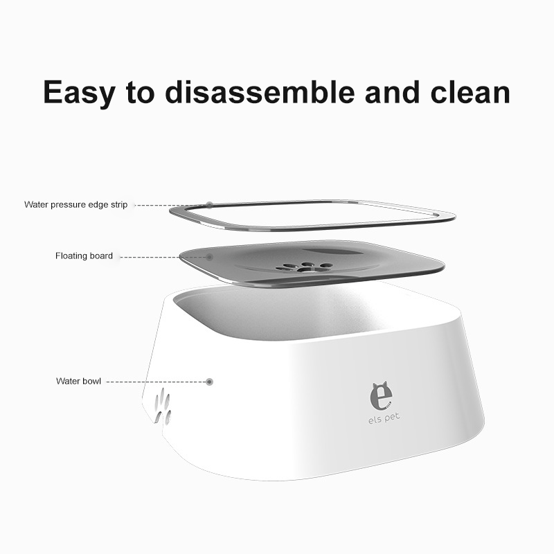 Gamelle pour Chiens Chats, Flottante Anti Éclaboussures Protection des oreilles et de la barbe Conception anti-étouffement Base antidérapante Adaptée aux déplacements