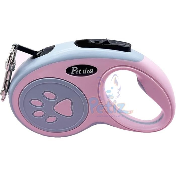 Laisse Rétractable Automatique 5M pour Chien – Poignée Ergonomique Antidérapante – Corde Haute Résistance pour Petits et Moyens Chiens