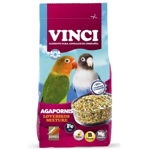 Mélange pour Inséparables VINCI Agapornis Lovebird – Alimentation Complète, Équilibrée, Riche en Oméga 3 & 6 pour Inséparables