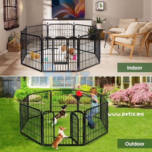 Parc pour chien – Enclos Robuste 78*60cm 8 parts