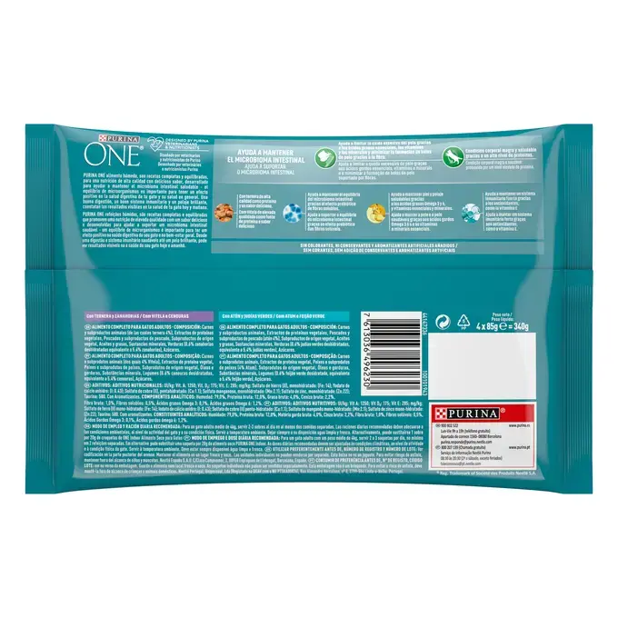 Purina One Adult Sachets Fraîcheur Poulet & Bœuf | Alimentation Humide Complète pour Chat Adulte
