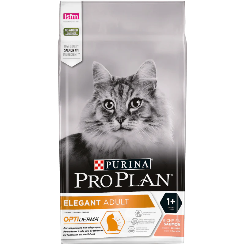Purina Pro Plan Elegant Adult avec OPTIDERMA Croquettes Riche en Saumon