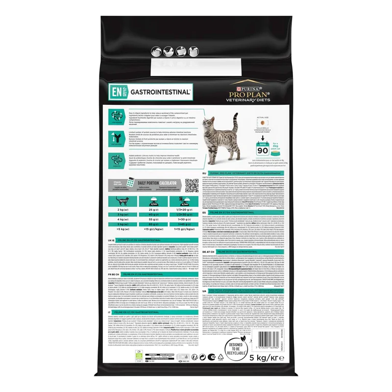Purina Pro Plan Veterinary Régime Feline Gastrointestinal Usage Vétérinaire Soutien Intestinal