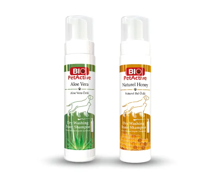 Shampoing à sec au miel et aloe vera sans rinçage pour chat et chien – Bio PetActive