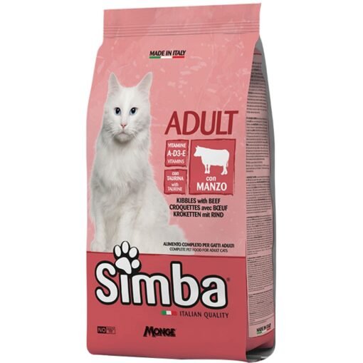 Simba Croquettes au Bœuf Viande pour Chat Adulte – Alimentation Complète et Équilibrée Favorisant Santé Cardiaque