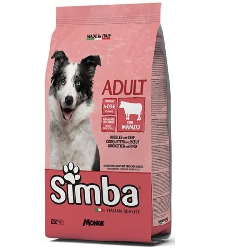Simba Croquettes Chien Viande Bœuf – Sac ou | Alimentation Complète et Équilibrée pour Chiens Adultes