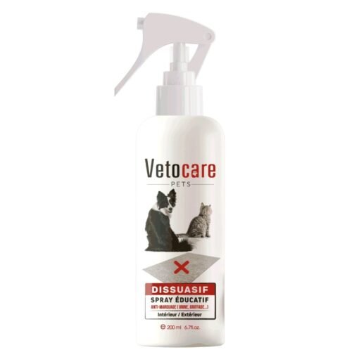 Spray Répulsif Urinaire Intérieur & Extérieur pour Chat et Chien VetoCare