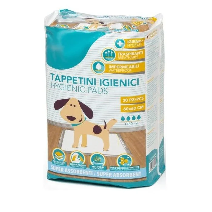 Tapis Absorbant LeoPet 60×60 cm 30 Pièces pour Chien | Ultra Absorbant et Imperméable