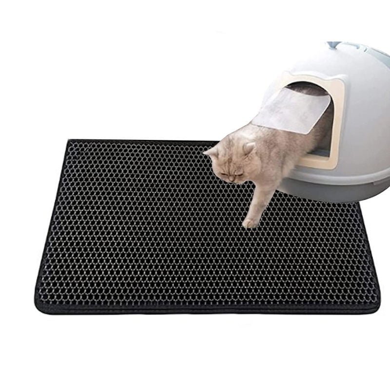 Tapis Trappeur De Litière pour Chat imperméable Double couche