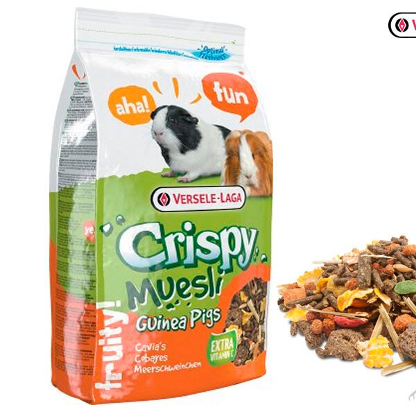 Versele-Laga Crispy Muesli Guinea Pigs – Aliment Complet pour Cochons d’Inde