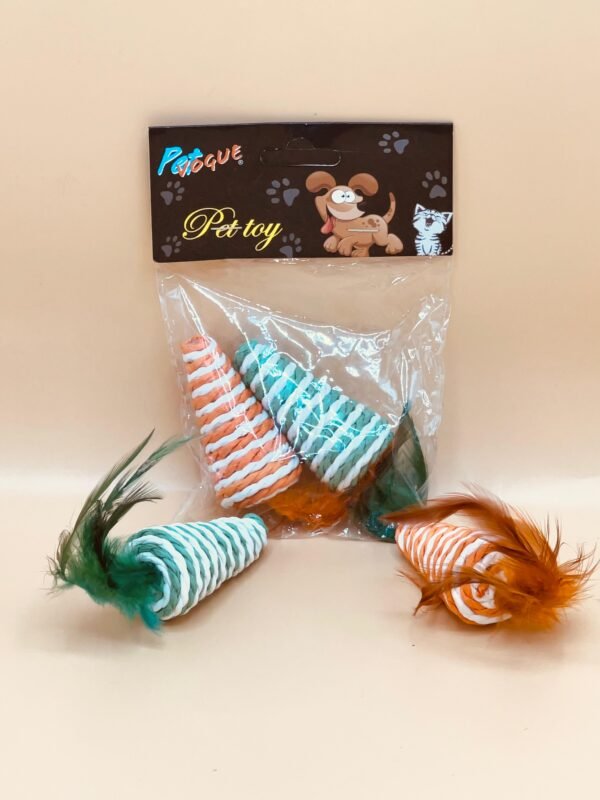 Jouet pour Chats -Carotte en Sisal avec Plume