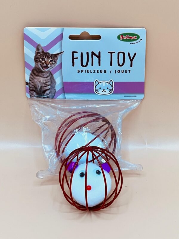 Jouet Amusant pour Chats - Souris en Cage pour Jeu Interactif