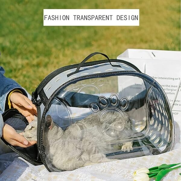 Sac de transport transparent pour chat et petit chiens – Image 2