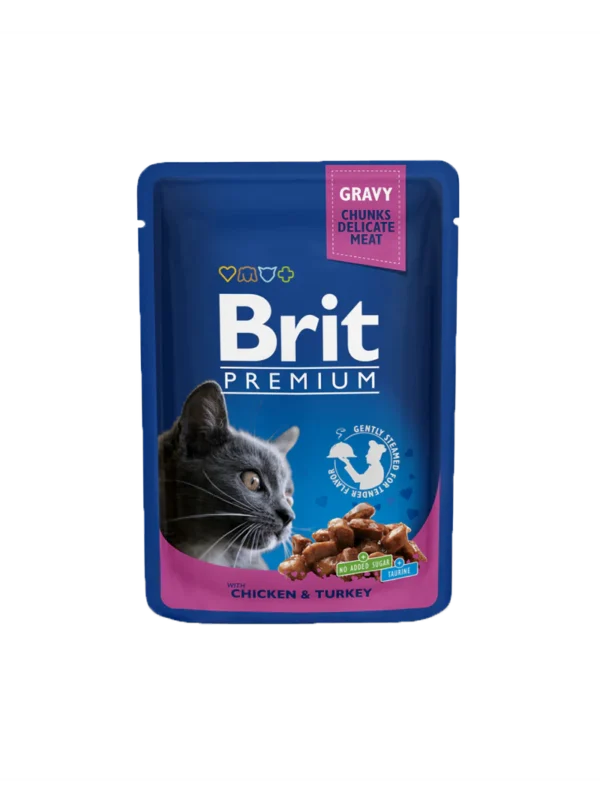 Brit Premium Cat Pouches with Chicken & Turkey - 100 g