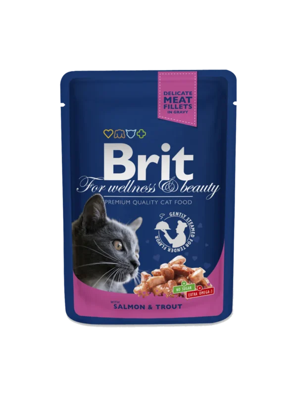 Brit Premium Cat Pouches with Salmon & Trout - 100 g – Image 3