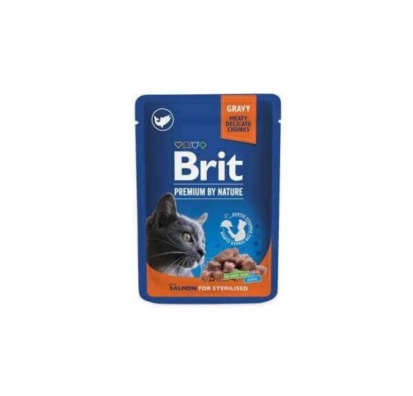 Brit Premium Cat Pouches Sterilised Salmon - 100 g