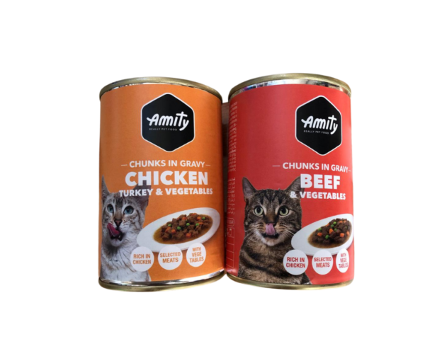  Amity Chunks in Gravy – Repas en Sauce pour Chat (400g)