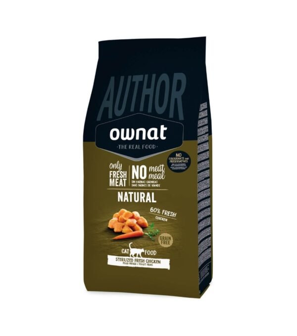 Ownat Author Grain Free Sterilized – Poulet Frais pour Chat Stérilisé
