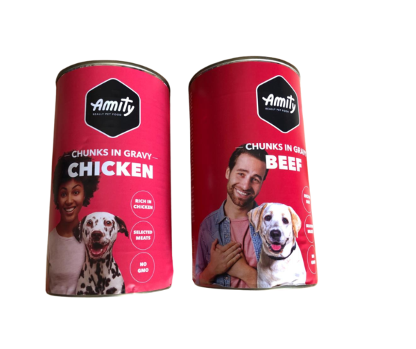  Amity Chunks in Gravy – Alimentation humide pour chien adulte 1250g